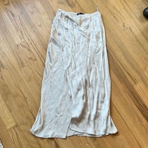 Satin effect slip skirt